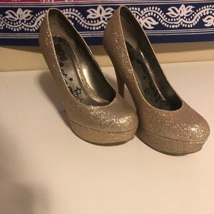Gold heels